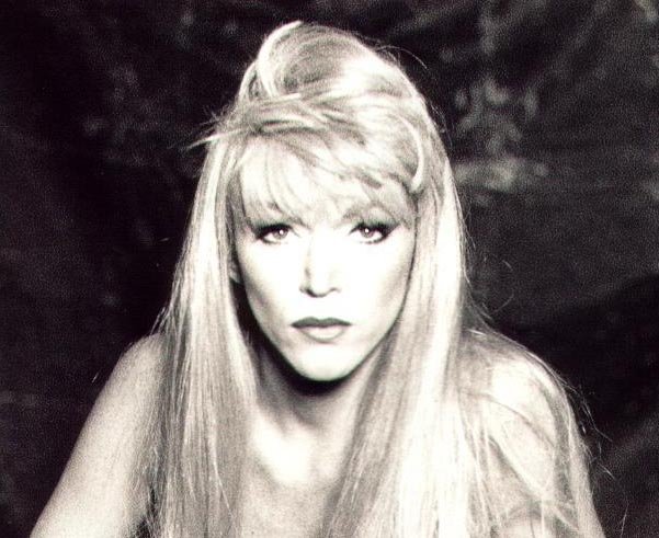 Black and white glamour portrait of Suzie St James